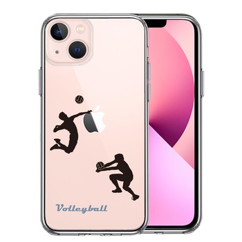 iPhone13 ケース クリア バレーボール スマホケース 側面ソフト 背面ハード ハイブリッド  送料無料-0