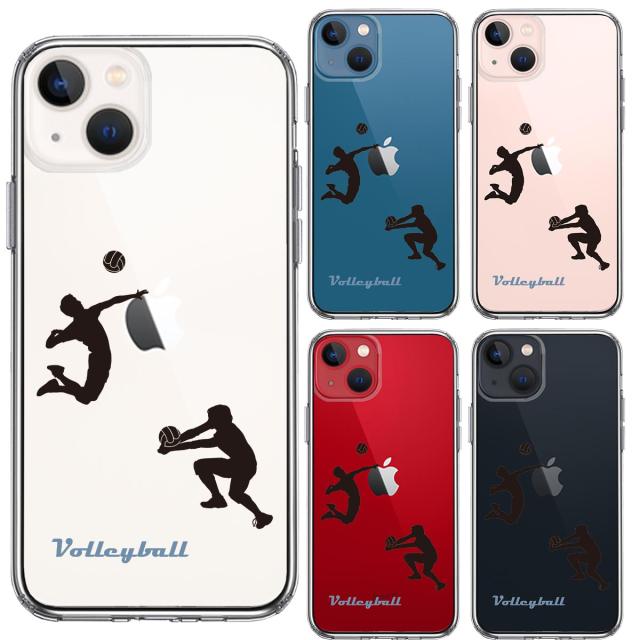 iPhone13mini ケース クリア バレーボール スマホケース 側面ソフト 背面ハード ハイブリッド  送料無料-1