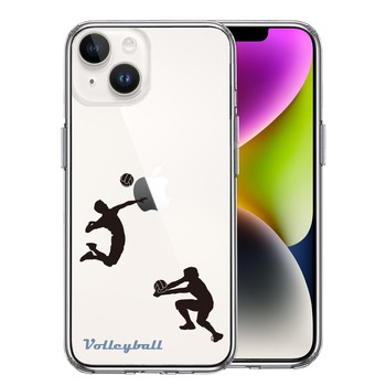 iPhone14 ケース クリア バレーボール スマホケース 側面ソフト 背面ハード ハイブリッド  送料無料-0