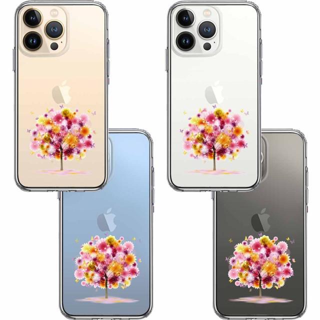 iPhone13Pro ケース クリア 幸福の木 スマホケース 側面ソフト 背面ハード ハイブリッド 送料無料-1