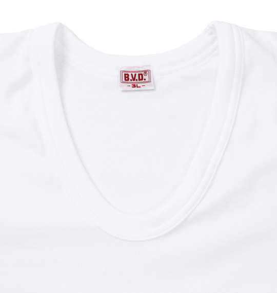 大きいサイズ B.V.D. U首半袖Tシャツ 5L 6L ラッピング可 送料無料 即日発送-1