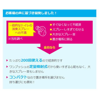 クリーンフロー トイレのニオイがなくなる消臭スプレー フローラルソープの香り 200回 45mL 3個セット 送料無料-4