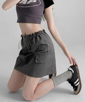 カーゴスカート ミニスカートハイウエスト 送料無料 即日発送-5