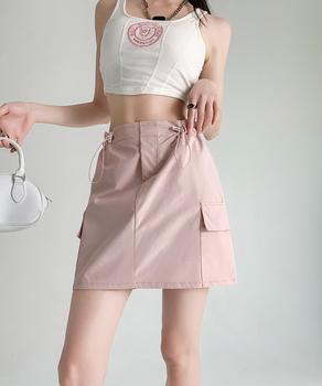 カーゴスカート ミニスカートハイウエスト 送料無料 即日発送-8