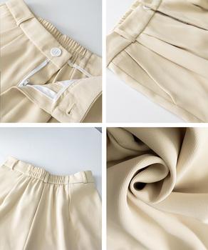 ５分丈 タックショートパンツ レディース 送料無料 即日発送-3