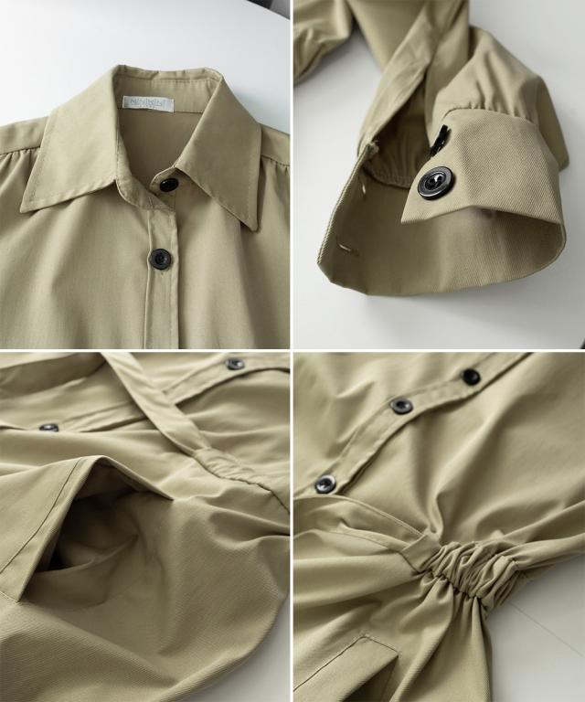 トレンチコート 薄手ライトアウター 送料無料 即日発送-3