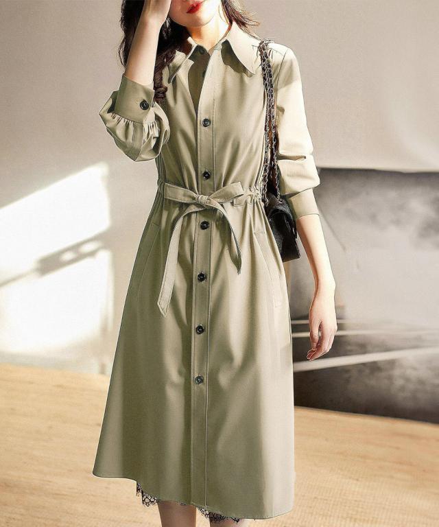 トレンチコート 薄手ライトアウター 送料無料 即日発送-7