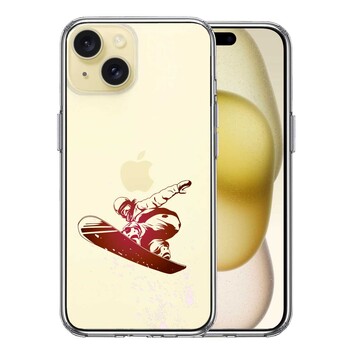 iPhone15 ケース クリア スノーボード 女子 スマホケース 側面ソフト 背面ハード ハイブリッド 送料無料-0