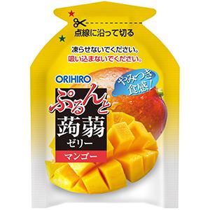 ぷるんと蒟蒻ゼリーパウチ マンゴー＋白桃 12個セット 送料無料-1