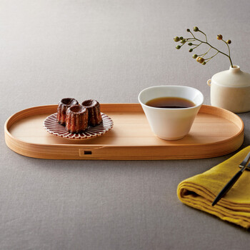 和食器 大館曲げわっぱ オーバルトレイ 大日本製 送料無料-1