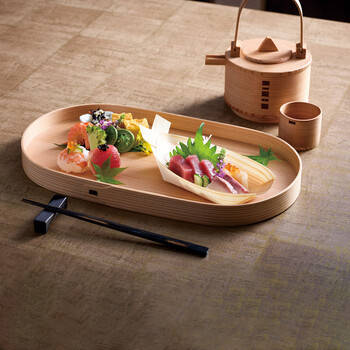 和食器 大館曲げわっぱ オーバルトレイ 大日本製 送料無料-2