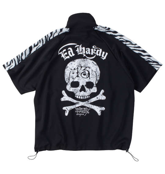 大きいサイズ Ed Hardy ゼブラフェイクファーライン半袖ジャージ3L 4L 5L 6L 8L MC845172-38547 ラッピング可 送料無料 即日発送-5