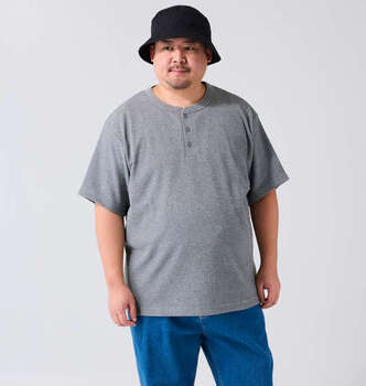 大きいサイズ Mc.S.P ワッフルヘンリーネック半袖Tシャツ 3L 4L 5L 6L 7L 8L MC842613-38554 ラッピング可 送料無料 即日発送-0