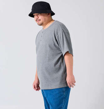 大きいサイズ Mc.S.P ワッフルヘンリーネック半袖Tシャツ 3L 4L 5L 6L 7L 8L MC842613-38554 ラッピング可 送料無料 即日発送-2