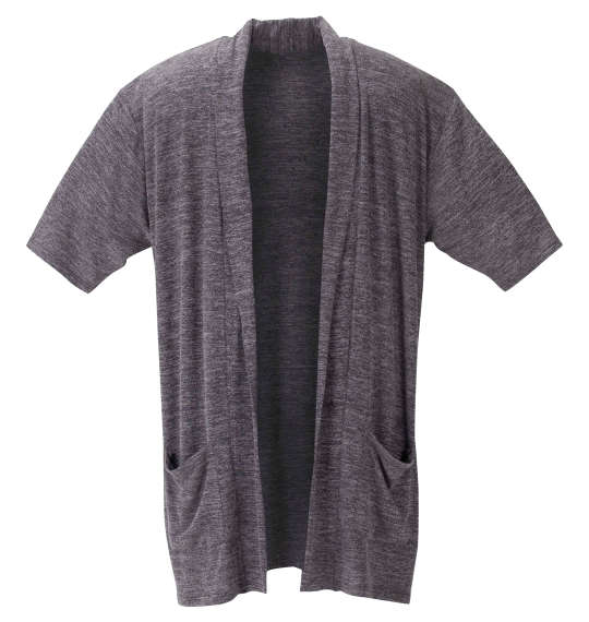 大きいサイズ launching pad 甘編み杢天竺五分袖コーディガン+半袖Tシャツ 3L 4L 5L 6L MC842532-38597 ラッピング可 送料無料 即日発送-3