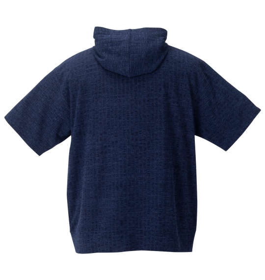 大きいサイズ launching pad 針抜きストライプ半袖フルジップパーカー+半袖Tシャツ 3L 4L 5L 6L MC842521-38598 ラッピング可 送料無料 即日発送-1