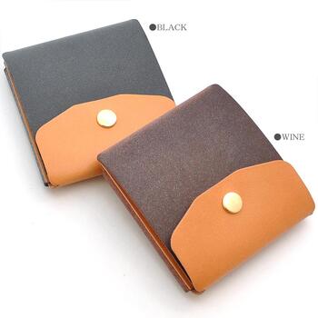 二つ折り財布 日本国産財布 ブライドルレザー×栃木レザーミニマル財布 BT 08 2色展開 本革製折財布 送料無料-5