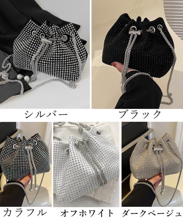 キラキラ 巾着バッグ チェーンミニバッグ 送料無料 即日発送-1