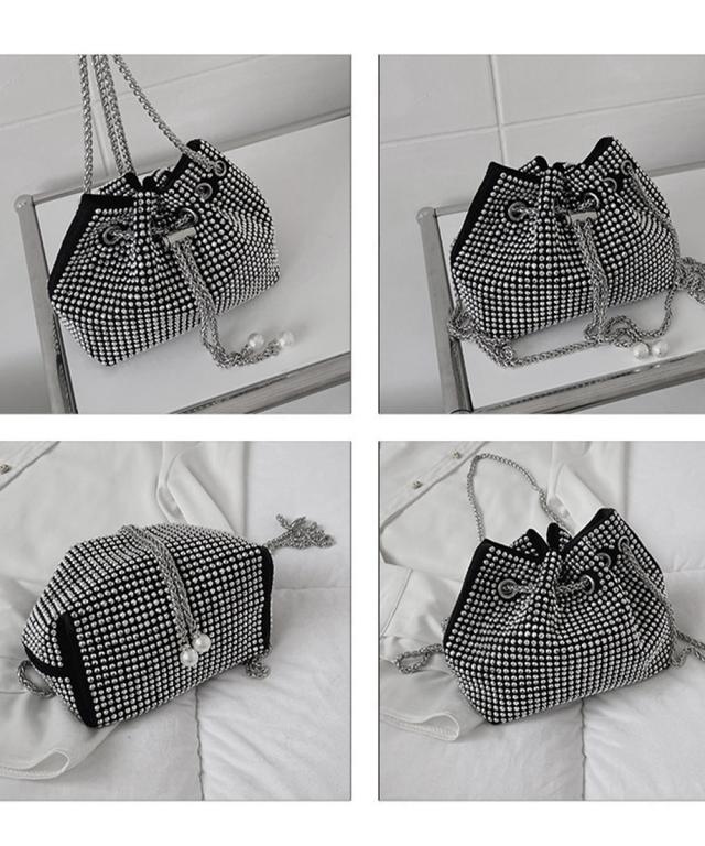 キラキラ 巾着バッグ チェーンミニバッグ 送料無料 即日発送-2