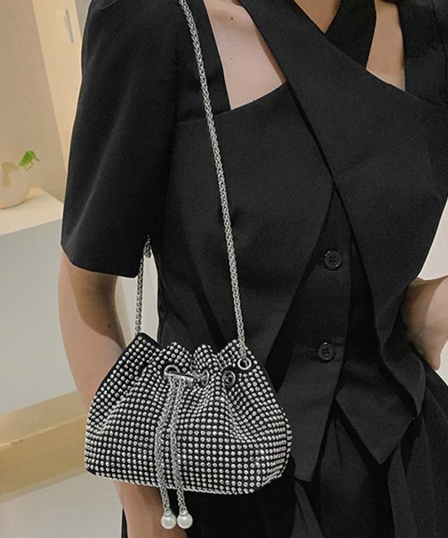 キラキラ 巾着バッグ チェーンミニバッグ 送料無料 即日発送-4