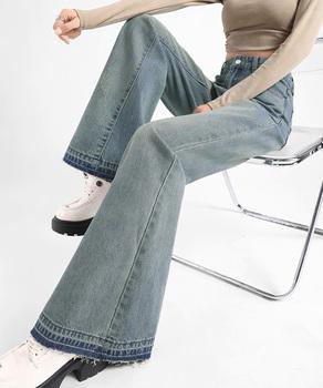 レトロ フレアデニムパンツ ローエッジ 送料無料 即日発送-5