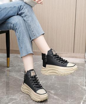 スニーカー ハイカットスニーカー レディース 厚底靴 送料無料 即日発送-4