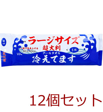 超大判 クールタオル ラージサイズ冷えてます 60×40cm 5枚入 12セット 送料無料-1