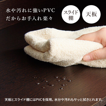キッチンカウンター 収納庫タイプ VKC 7155DBR 送料無料-15