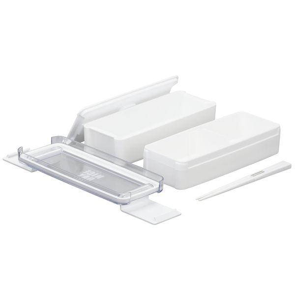 イージーケアランチボックス２段WH 2個セット 送料無料 即日発送-1