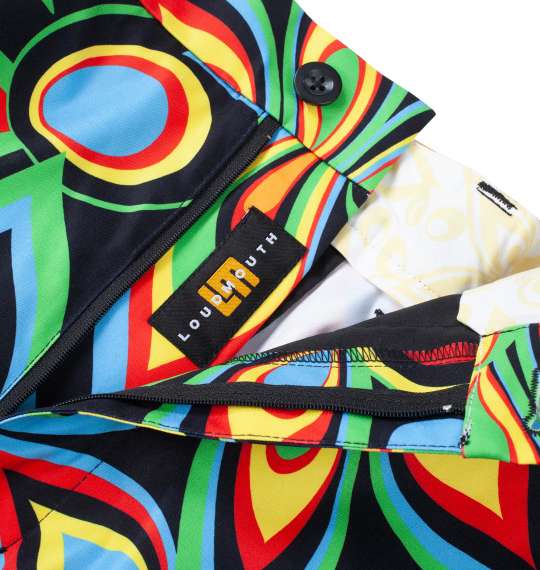 大きいサイズ LOUDMOUTH ストレッチツイル柄ロングパンツ 100 105 110 115 120 130 ラッピング可 送料無料 即日発送-3