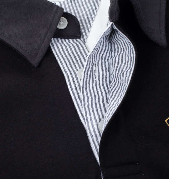 大きいサイズ H by FIGER 天竺切替半袖ポロシャツ 3L 4L 5L 6L 8L MC842412-40432 ラッピング可 送料無料 即日発送-3