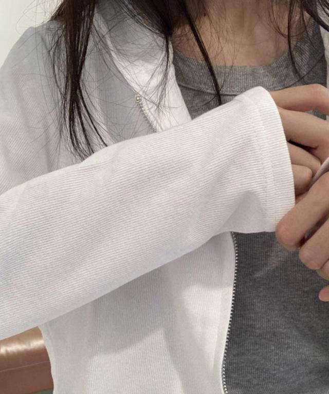 レディースジップアップ パーカートップス 送料無料 即日発送-9