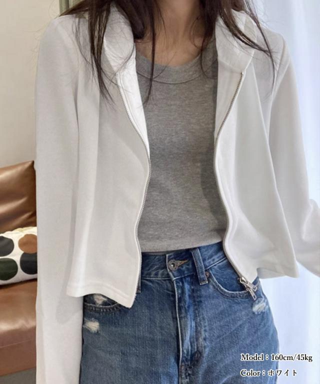 レディースジップアップ パーカートップス 送料無料 即日発送-8