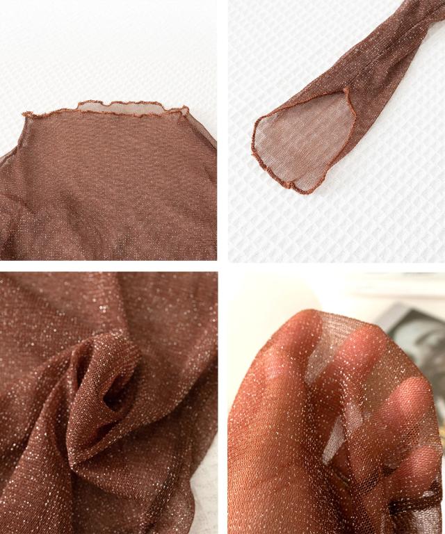 ラメ入り シースルートップス セクシー 送料無料 即日発送-9