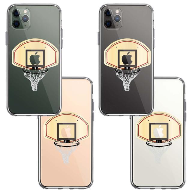 iPhone11proケース クリア バスケットボール ゴール スマホケース 側面ソフト 背面ハード ハイブリッド  送料無料-1