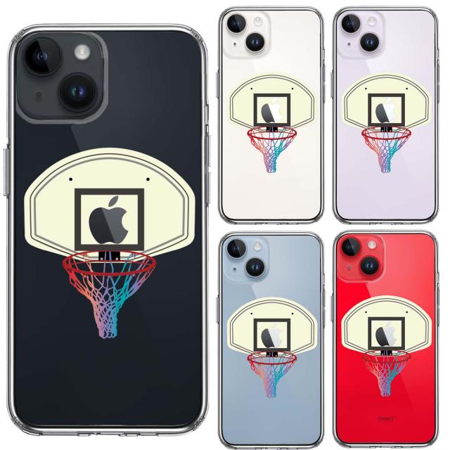 iPhone14 ケース クリア バスケットボール ゴール スマホケース 側面ソフト 背面ハード ハイブリッド  送料無料-1