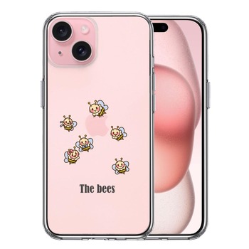 iPhone15 ケース クリア The Bees ミツバチ 蜂 可愛い スマホケース 側面ソフト 背面ハード ハイブリッド  送料無料-0