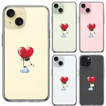 iPhone15 ケース クリア ペンギン ハートは重い？ スマホケース 側面ソフト 背面ハード ハイブリッド  送料無料-1