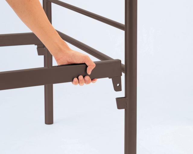 イージーベッド スチール製 組立簡単 シングルサイズ EBD02 送料無料-1