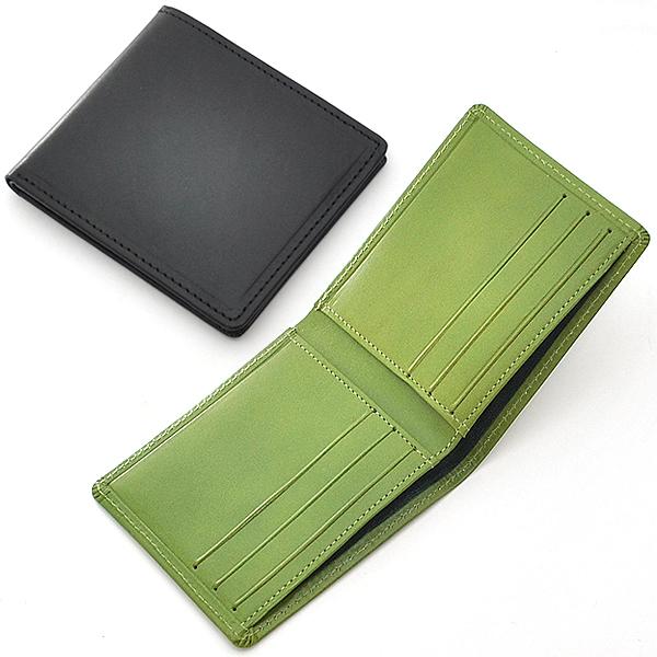 二つ折り財布 日本製財布 バンタンレザー2つ折財布 BLSW 1 国産 牛革 短財布 播州レザー 姫路レザー 送料無料-3