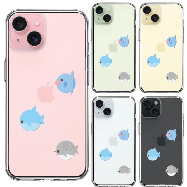 iPhone15Plus ケース クリア 魚 ぎょぎょぎょ スマホケース 側面ソフト 背面ハード ハイブリッド 送料無料-1