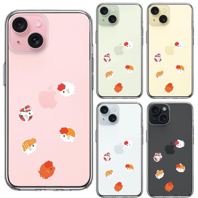 iPhone15Plus ケース クリア 金魚 らんちゅう スマホケース 側面ソフト 背面ハード ハイブリッド 送料無料-1