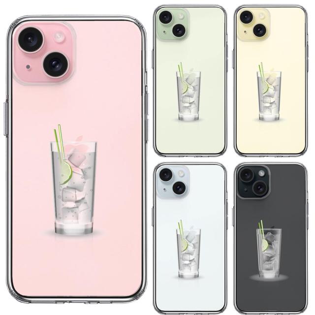 iPhone15Plus ケース クリア apple リンゴ カクテル スマホケース 側面ソフト 背面ハード ハイブリッド  送料無料-1