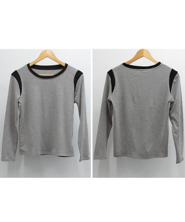 バイカラー Tシャツ 長袖 送料無料 即日発送-2