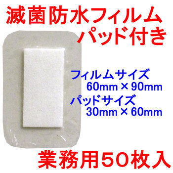ニプロ 滅菌防水フィルムパッド付き サージットＰ ６０×９０ｍｍ 業務用５０枚入 送料無料-1