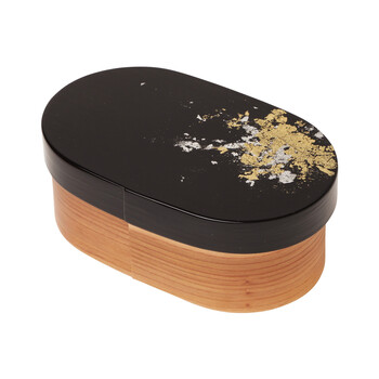 modern弁当箱 小判 ラズベリー 黒と金 ミルクゴールド 大人モダン Cool Japan 日本製 送料無料-4