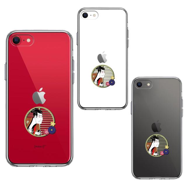 iPhoneSE ケース 第3世代 第2世代 クリア 浮世絵 男 スマホケース 側面ソフト 背面ハード ハイブリッド  送料無料-1