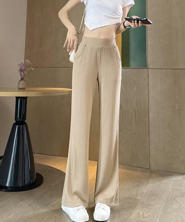 セミフレアパンツレディース ロングパンツ 送料無料 即日発送-4