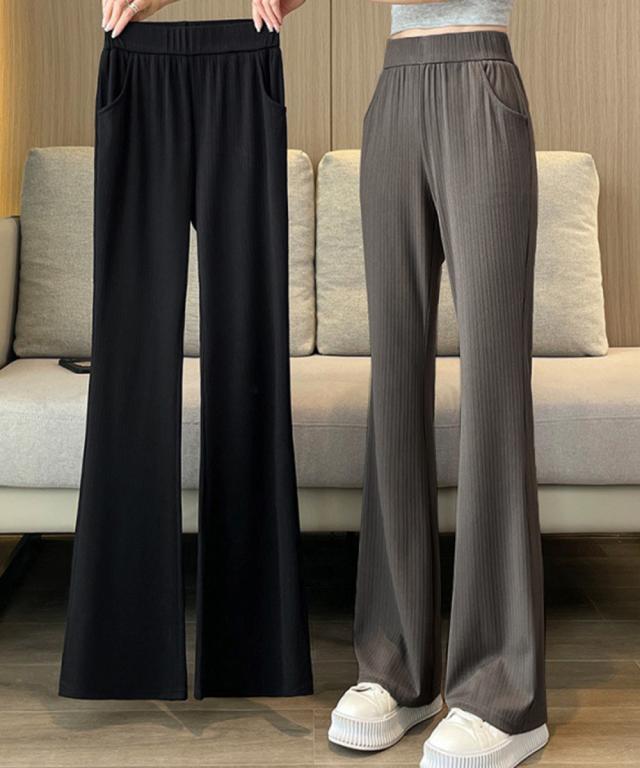 セミフレアパンツレディース ロングパンツ 送料無料 即日発送-7