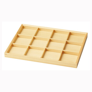 和食器 ひのき 浅型仕切料理箱 九ツ仕切 日本製 送料無料-0